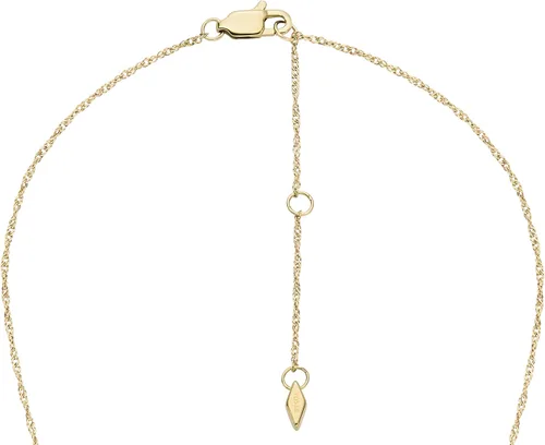 Vista 5 de Fossil - Collar con colgante de acero inoxidable en tono dorado para mujer