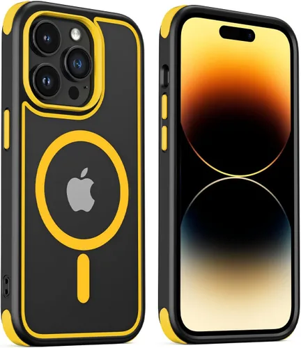 Vista 33 de Mobnano Funda para iPhone 13 Pro, compatible con MagSafe, funda transparente con anillo magnético, diseño multicolor protector a prueba de golpes