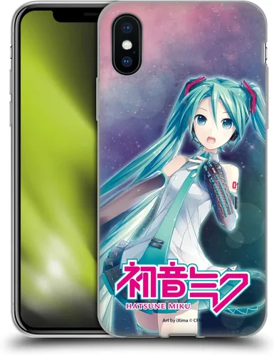 Vista 190 de Head Case Designs Licencia Oficial Hatsune Miku Gráficos Lindos Carcasa de Gel [Protección de Grado Militar] Compatible con Apple iPhone 7