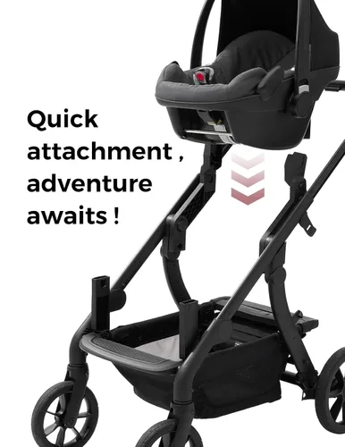 Vista 5 de Adaptadores de asiento de cochecito Momcozy Solo ChangeGo Modelos compatibles para: Joie GEMM, Cybex, Nuna, modelos específicos de Bugaboo