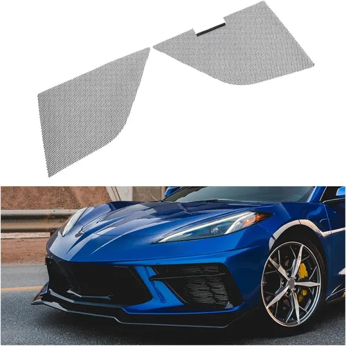 Vista 11 de HECASA Grille Mesh Set Compatible with 2020-2024 Chevy Chevrolet Corvette C8 Front Inner Mesh Honeycomb Grill Guard Radiator Grille Vent Insert