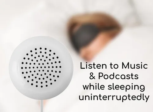 Vista 4 de KUJOBUY Altavoz de almohada de 0.138 in Mini música debajo de la almohada para iPod Altavoz plano para teléfono Sueño o hipnosis Sonido portátil