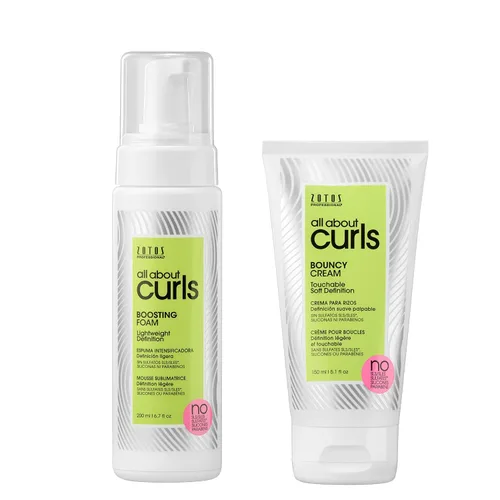 Vista 10 de ALL ABOUT CURLS Boosting Foam For Curly Hair Lightweight Definition Hold Volumizing Extra Fullness & Body Vegan & Cruelty Free Sulfate &