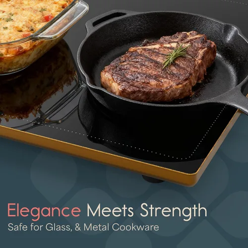Vista 8 de ThermaPlate - Bandeja de calentamiento grande Calentador eléctrico de alimentos de vidrio de 31.5 x 17.5 pulgadas para cocina, fiestas y bufés