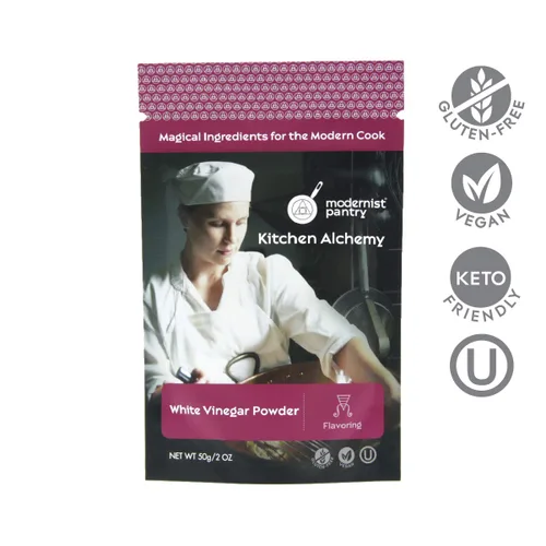 Vista 2 de Polvo de vinagre blanco destilado sin gluten vegano OU Kosher certificado - 50g/2oz
