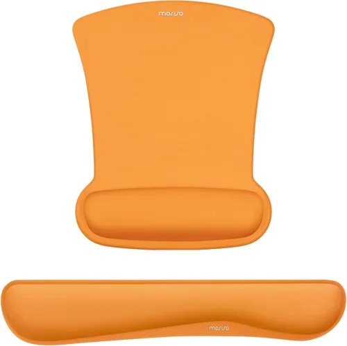 Vista 10 de MOSISO Juego de Reposamuñecas para Teclado y Mouse, Alfombrilla Ergonómica con Base Antideslizante para Alivio del Dolor en Casa/Oficina y Escritura