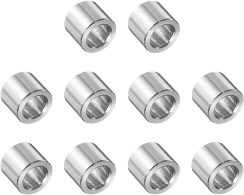 Vista 64 de uxcell 10 piezas de espaciador de acero inoxidable de 3/8" de diámetro interno x 3/4" de diámetro exterior x 1" de longitud, espaciador de rosca