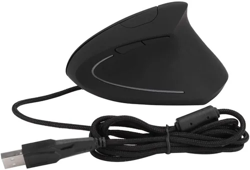 Vista 9 de Ratón ergonómico con cable, ratón óptico vertical para juegos de 3200 ppp, mouse vertical óptico ergonómico ajustable 6D con LED adecuado para PC
