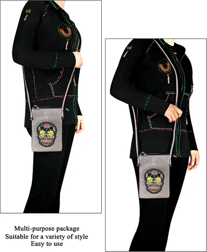 Vista 6 de Montana West Monederos pequeños cruzados para teléfono celular para mujer bolso cruzado occidental
