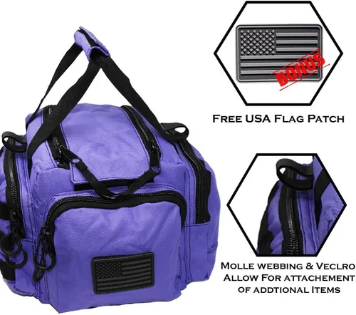 Vista 4 de Exos Tactical Range Bag - Medium Size Range Bag for Shooting - Gun Case for Handguns, Ammo Storage, Tactical Backpack, Molle Webbing, Free Subdued