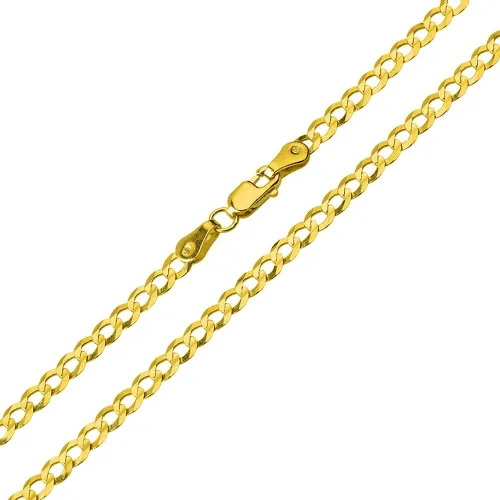 Vista 5 de Collar con colgante de oro amarillo macizo de 14 quilates con cable bordillo o cadena de Figaro