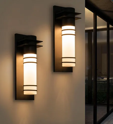 Vista 9 de Soporte de pared para exteriores, aplique de pared LED residencial comercial, moderno accesorio de luces de pared exterior, lámparas de pared LED