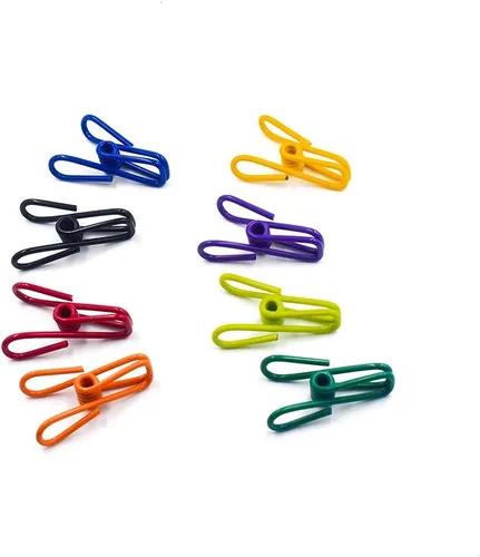 Vista 7 de Paquete de 16 clips para virutas, clip de acero colorido recubierto de PVC