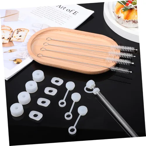 Vista 7 de FOMIYES Juego de 12 tapones de silicona para derrames con cepillos de limpieza compatibles con Stanley Cup que evita derrames, desechos