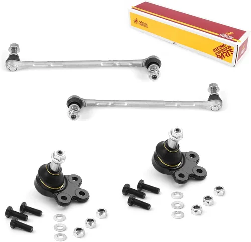 Vista 280 de Metrix Premium Chassis Parts - Juego de 4 piezas de articulación de rótula superior y barra estabilizadora delantera para Ford Ranger RWD 1998-2011