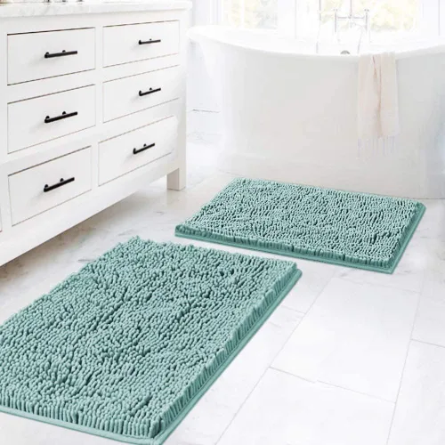 Vista 9 de H.VERSAILTEX Alfombras de Baño para Baño Antideslizantes de Felpa Chenille Extra Suaves y Absorbentes para Cuarto de Ducha Lavables a Máquina