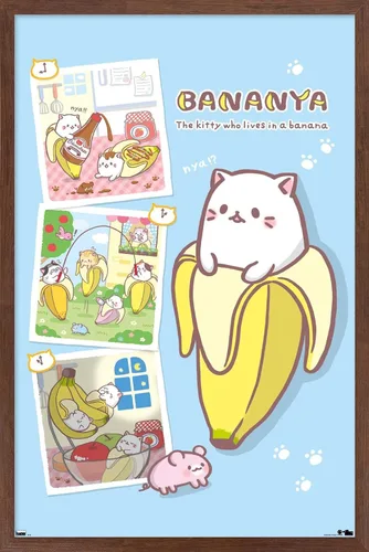 Vista 10 de Trends International Bananya - Póster de pared de collage, 14.72 x 22.37 pulgadas, versión enmarcada de madera de granero