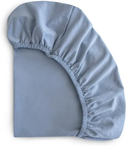 Vista 14 de mushie Sábana para cuna elástica y suave Ajustable de 28 x 52 pulgadas (rubor)