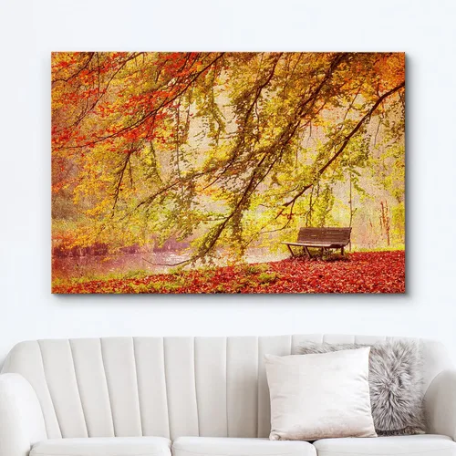 Vista 190 de wall26 Prado con álamos por Claude Monet - Arte moderno impresionista, arte en lienzo para el hogar, 12 x 18 pulgadas