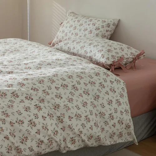 Vista 3 de VM VOUGEMARKET Sábana bajera ajustable tamaño individual, 100% algodón, color rosa rubor con bolsillo profundo de 15 pulgadas, funda de colchón Rosa