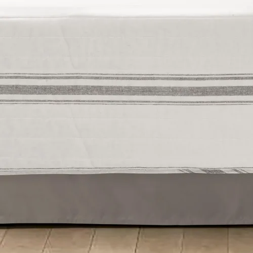 Vista 2 de Lush Decor Juego para sofá cama de 3 piezas, a rayas, estilo rústico, color gris