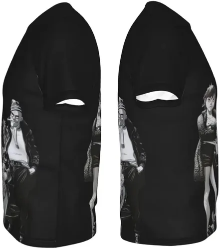 Vista 2 de Gorillaz Camiseta negra para adultos, unisex, para hombre y mujer, camiseta de manga corta con banda de rock