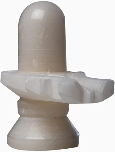 Vista 7 de Wonder Care Estatua de Shiva Lingam de piedra de mármol Shiva Estatua de Shiva hecha a mano Shiva Lingham Stone White Shivling para Pooja