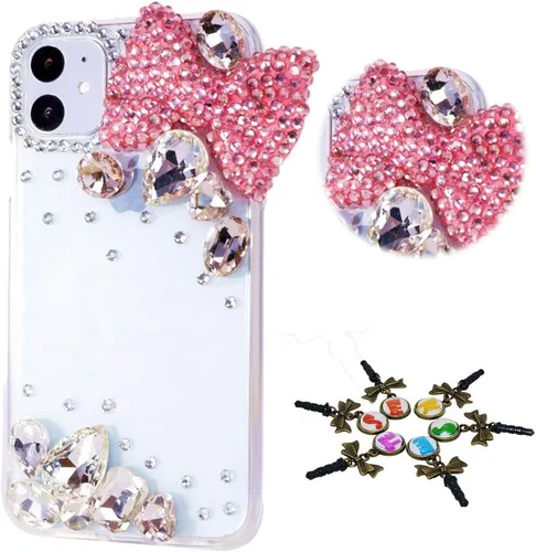 Vista 9 de Sparkle - Funda para teléfono compatible con Samsung Galaxy Z Flip 2 5G - Elegante - Funda 3D hecha a mano con diseño de diamantes de imitación