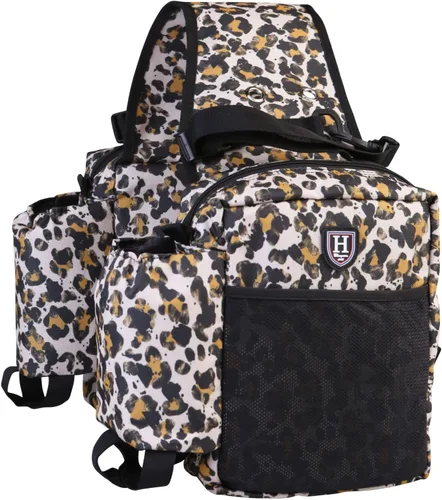 Vista 7 de Harrison Howard Equestrian Western Saddle Bag Nylon Botella de agua/engranaje Portador Conveniente Saddle Bag Negro