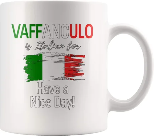 Vista 9 de Panvola Vaffanculo Is Italian For Have A Nice Day - Divertido regalo italiano para compañeros de trabajo, amigos, hermana, hermano, familia en Negro