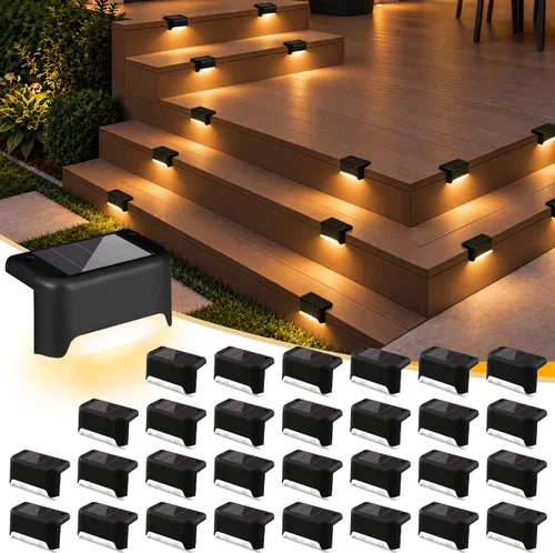Vista 5 de SOLPEX Paquete de 24 luces solares de cubierta para exteriores Blanco cálido