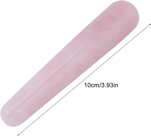 Vista 6 de Varita de masaje de piedra, varita de masaje de cristal, 3.93 pulgadas de cuarzo natural, varita de masaje facial, herramienta de masaje de palo