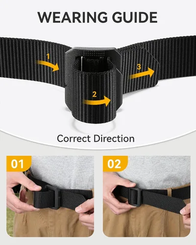 Vista 4 de CHAOREN Cinturón táctico para hombre - Cinturón EDC de nailon para CCW militar