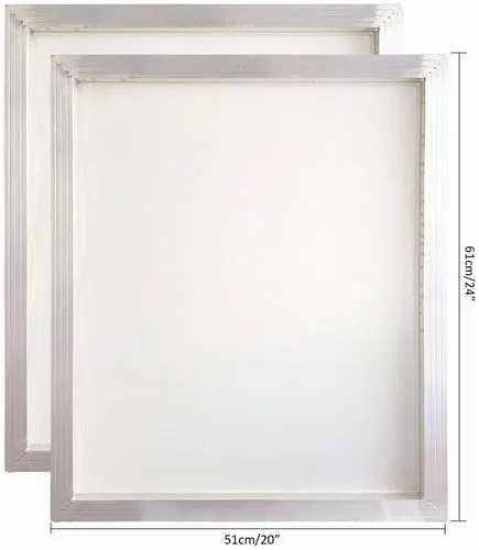 Vista 3 de Pantallas de impresión de pantalla de seda de aluminio 20 x 24 pulgadas Frame-110 malla blanca (2 PCS)