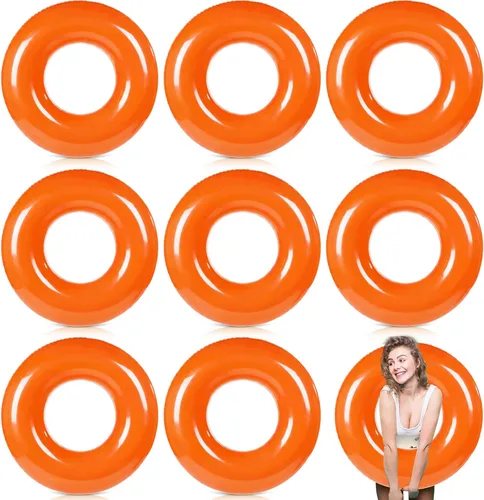 Vista 9 de Gemscream 8 flotadores inflables para piscina, tubo de piscina de 36 Amarillo