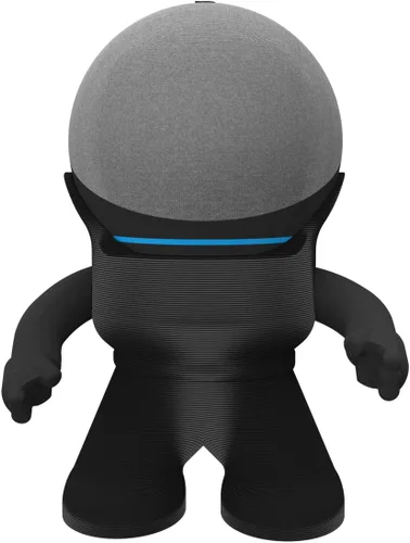 Vista 3 de Splin Soporte de mesa compatible con Amazon Alexa Smart Speaker Echo Dot (4ª y 5ª generación) y Apple HomePod Mini, Mr. Bill (negro)