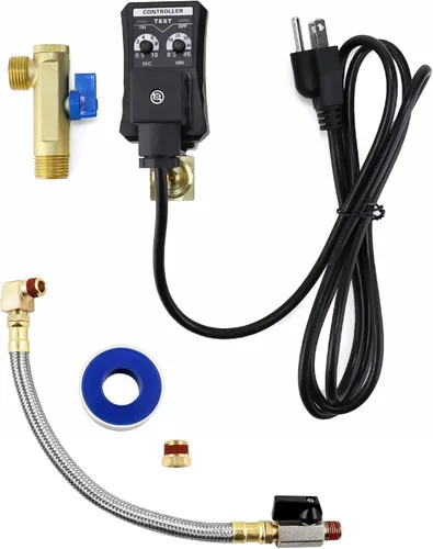 Vista 10 de QWORK Válvula de drenaje electrónica, 2 paquetes de CA 110V 1/2 "drenaje automático automático del tanque para el aire comprimido