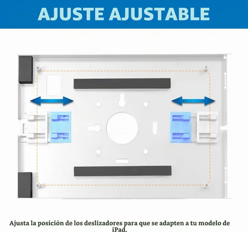 Vista 6 de Mount-It! - Soporte antirrobo para iPad con cerradura de perfil bajo, color Blanco