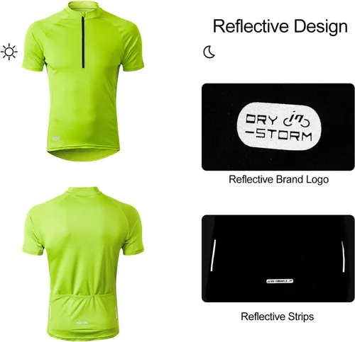 Vista 12 de INBIKE Maillots de ciclismo para hombre que absorbe la humedad, manga corta, secado rápido, camiseta de ciclismo de manga larga transpirable