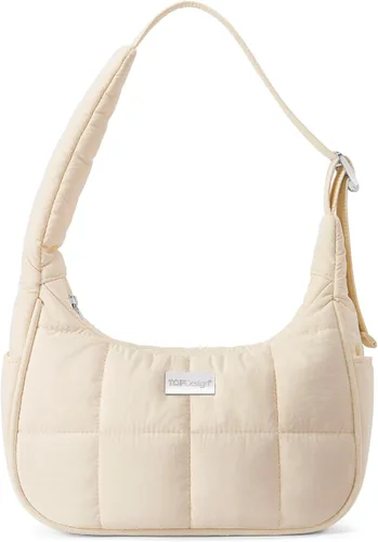 Vista 17 de TOPDesign Bolso de hombro acolchado para mujer, bolso de mano ultraligero con cremallera, correa ajustable