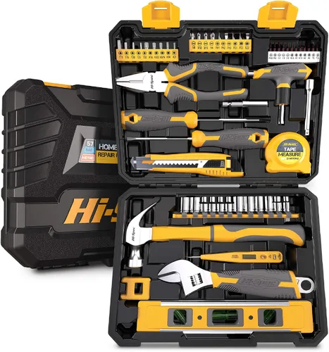 Vista 9 de Hi-Spec Juego completo de herramientas para el hogar de 49 piezas en una caja de herramientas portátil. Herramientas esenciales de reparación