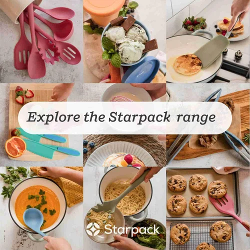Vista 9 de Starpack - Juego de espátulas de silicona «Scrape & Stir» (2 piezas) – Juego de espátulas resistentes al calor a 600 °F – Espátulas de cocina