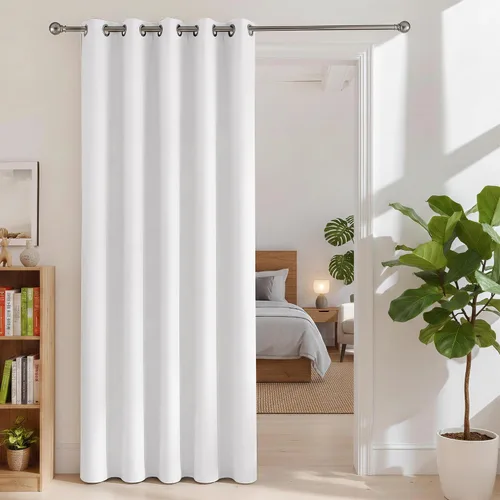 Vista 36 de BONZER Separadores de cortinas negras, cortinas opacas portátiles, panel de tratamiento de ventana de privacidad, cortinas con aislamiento térmico