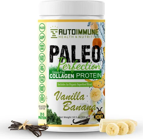 Vista 19 de Autoimmune - Polvo de proteína de colágeno sin estevia, sin OMG, colágeno en polvo para mujeres con fibra de manzana, brócoli y zanahoria, paleo