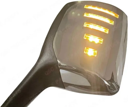 Vista 4 de QSC Truck Parts Juego de espejos cromados para capó con LED delantero y trasero puede usarse con Kenworth T680 Peterbilt 579 2013-21