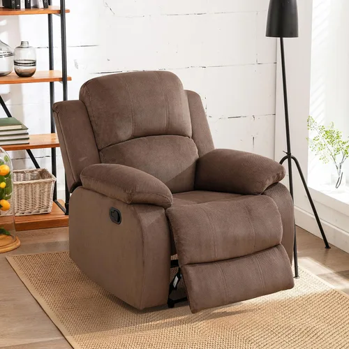 Vista 19 de Sofá reclinable manual, sofá reclinable con portavasos de 3 asientos, sofá de 3 asientos con mesa auxiliar desplegable para sala de estar, oficina