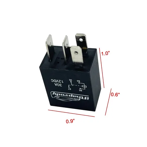Vista 3 de Relé de arranque multiusos Spst de 12vdc 30amp de 4 pines, relés de reemplazo automotriz