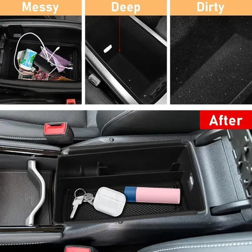 Vista 3 de TTCR-II Compatible con el organizador de consola central Volkswagen Tiguan 2025-2026, para consola VW Tiguan 2025 2026, bandeja organizadora