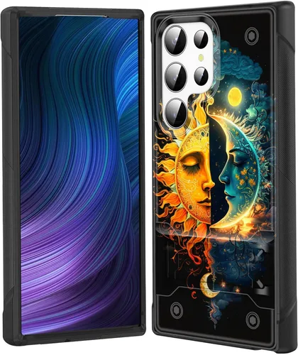 Vista 31 de Funda para Galaxy S24 Plus con soporte, doble capa híbrida de policarbonato duro y silicona suave, resistente a prueba de golpes, funda protectora