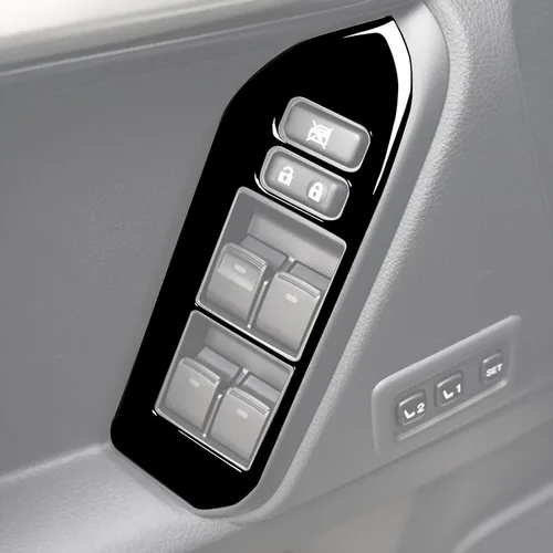 Vista 9 de Adhesivo decorativo ABS para salida de aire central de automóvil, compatible con Toyota Land Cruiser Prado 2010 2011 2012 2013 2014 2015 2016 2017
